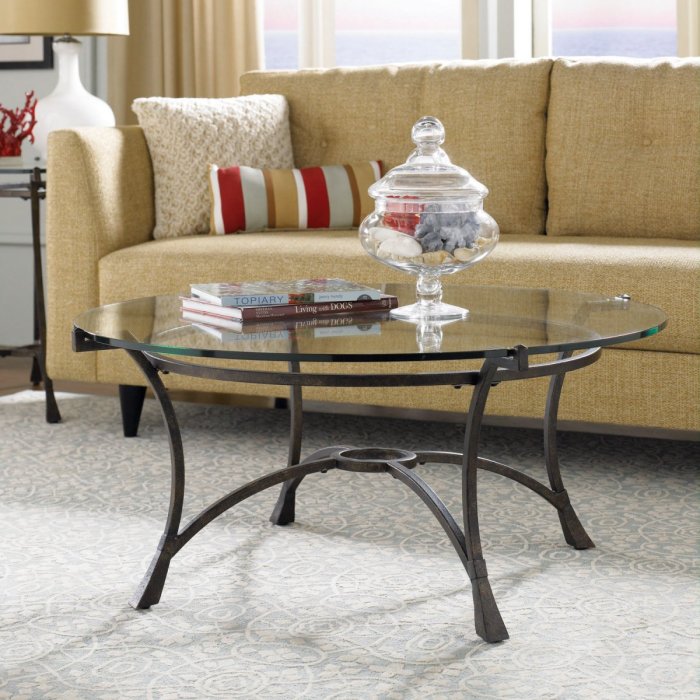 Glass coffee table decor ideas